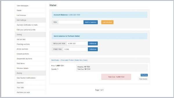 yem bids wallet